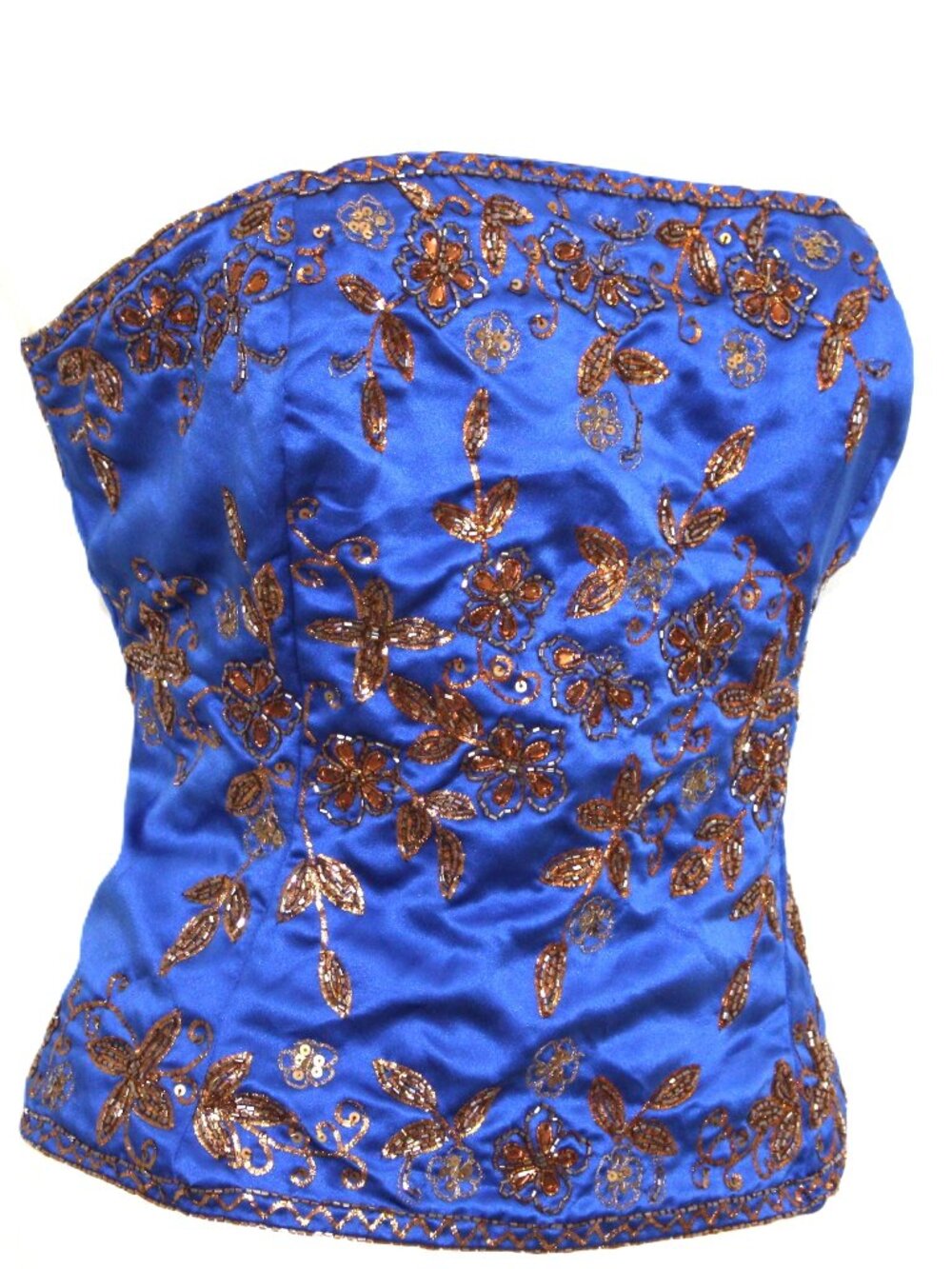 JASDEE Vintage BustierCorset HandWork GottaThread Embroidery OnSatin Style F3128